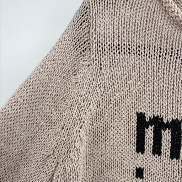 Wooden Ships my dog is cuter than yours crochet boho Knit Sweater small/medium - Picture 7 of 14